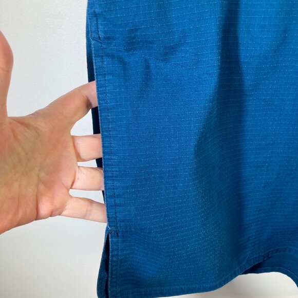 Mens Carhartt V Neck Scrub Top Green XL C16418 #1 Cotton Poly Spandex Ripstop - Picture 4 of 8